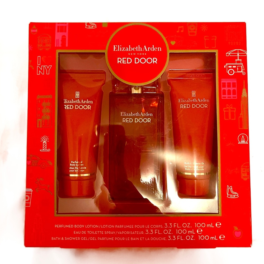 Elizabeth Arden Red Door 3.3oz 3 Piece Fragrance LARGE SET